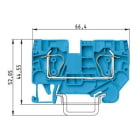 WIELAND ELECTRIC SRL - WIE56.706.0055.6 MORS. PASSANTE WKFN 6 / 35 BLU