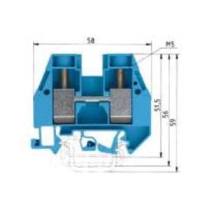 WIELAND ELECTRIC SRL - WIE57.535.1155.6 MORS. PASSANTE WKI 35 / U BLU/V0