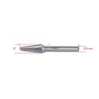 BM SPA - BMM004260535 Lime rotative in metallo duro taglio incrociato HM6