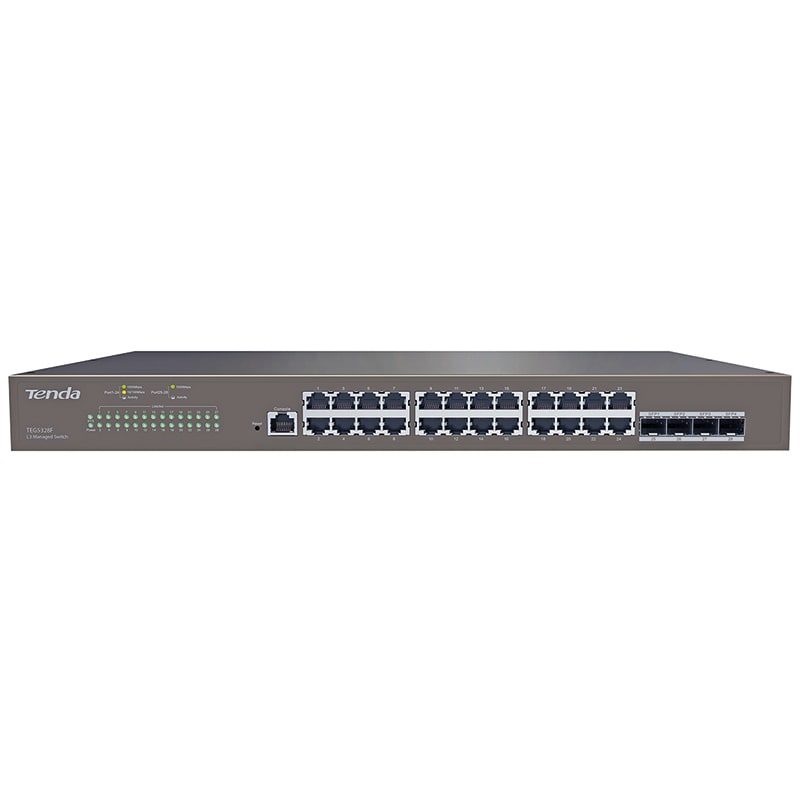 ELCART DISTRIBUTION - ERT429464000 SWITCH GIGABIT 24PORTE+4SFP L3 TENDA
