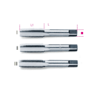 BM SPA - BMM004300009 Serie di 3 maschi a mano sgrossatore, intermedio, finitore passo grosso in acciaio al cromo