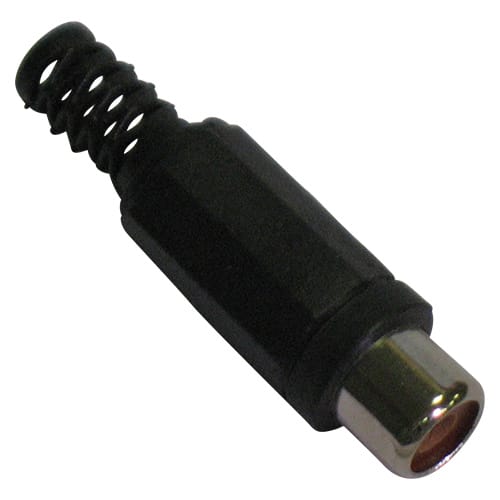 MELCHIONI SPA - MEM433329713 PRESA RCA VOLANTE NERA CON GUIDACAVO CT2