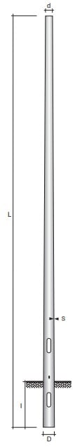SEM - SEM4980 PALO CONICO H.TOT. 980 CM. D 158/60X3
