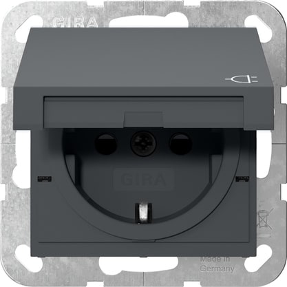 GIRA - GIR441428 PRESA SCHUKO CC + SP SYSTEM 55 ANTRACITE