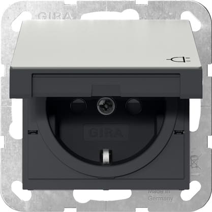 GIRA - GGI4414600 PRESA SCHUKO CC + SP SYSTEM 55 ACCIAIO I