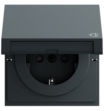 GIRA - GGI441473 PRESA SCHUKO CC + SP SYSTEM 70 ANTRACITE