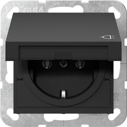 GIRA - GIR4454005 PRESA SCHUKO CC SYSTEM 55 NERO O