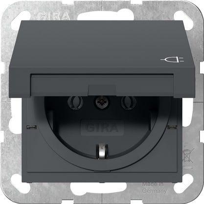 GIRA - GGI445428 PRESA SCHUKO CC SYSTEM 55 ANTRACITE