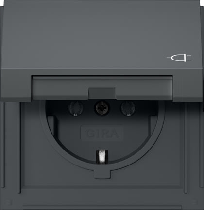 GIRA - GIR445467 PRESA SCHUKO CC GIRA TX_44 ANTRACITE