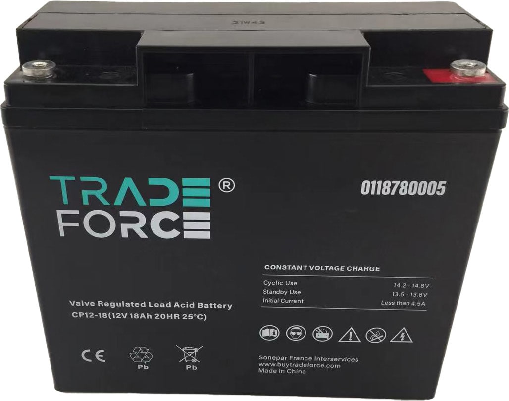 TRADEFORCE - TDM0118780005 BATTERIA VLRA 12V - 18AH - M5 V0
