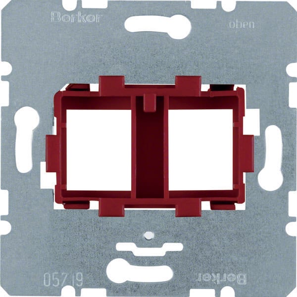 BERKER - BRK454101 PIASTRA SUPP. ROSSO DOPPIA X JACK COM.