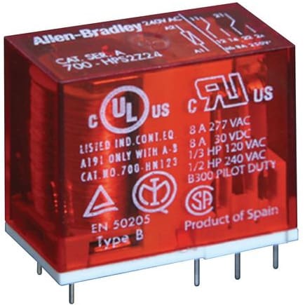 ROCKWELL AUTOMATION - RCK700-HPS2Z24 24V  DPDT PCB STYLE 2 POLE SAFETY RELAY