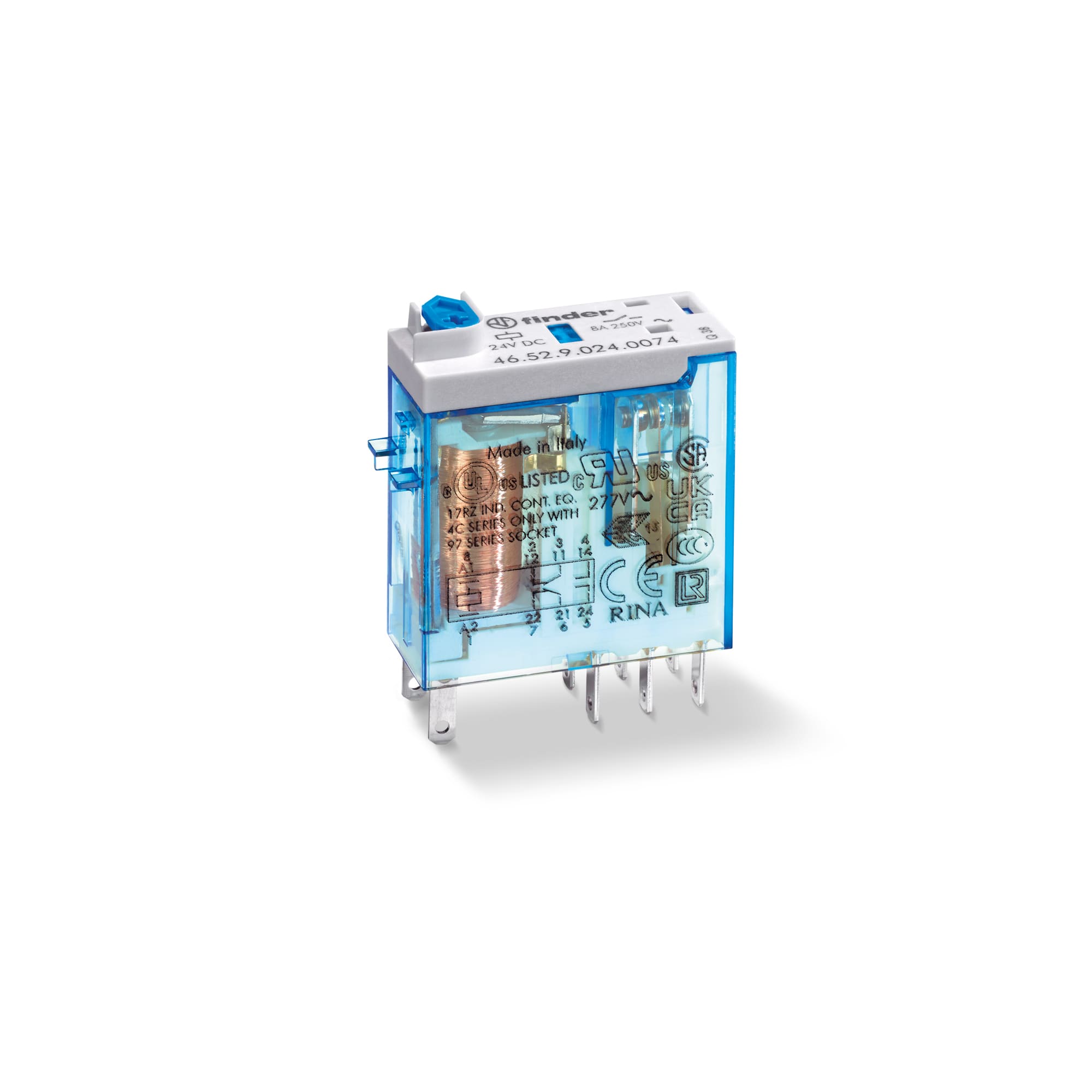FINDER SPA - FIN465290245074 MINI RELE INDUSTRIALE 2 CONTATTI