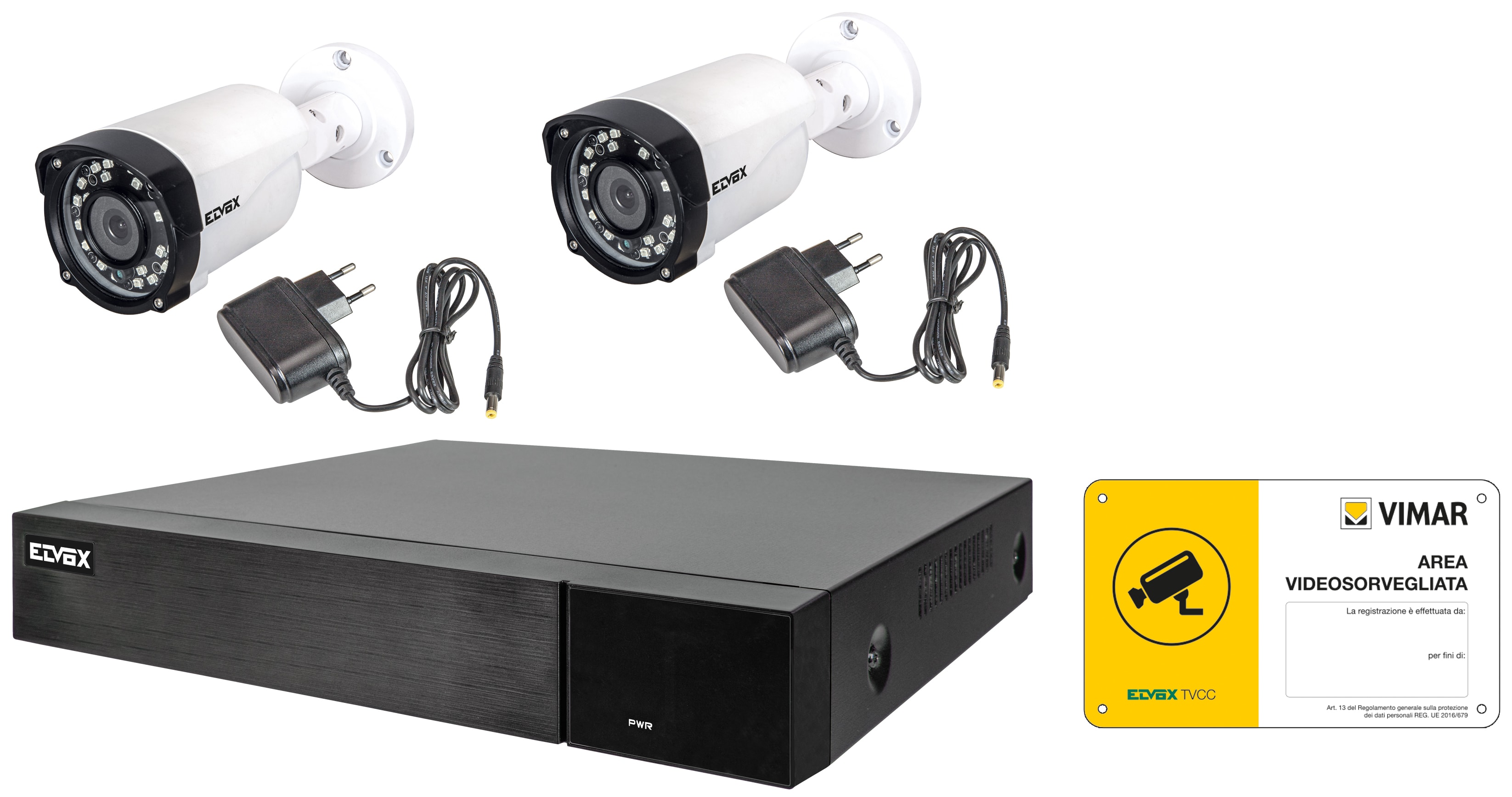 VIMAR SPA - VIW46554.036E KIT AHD 4 CANALI 2 X TLC BULLET FF 5MPX