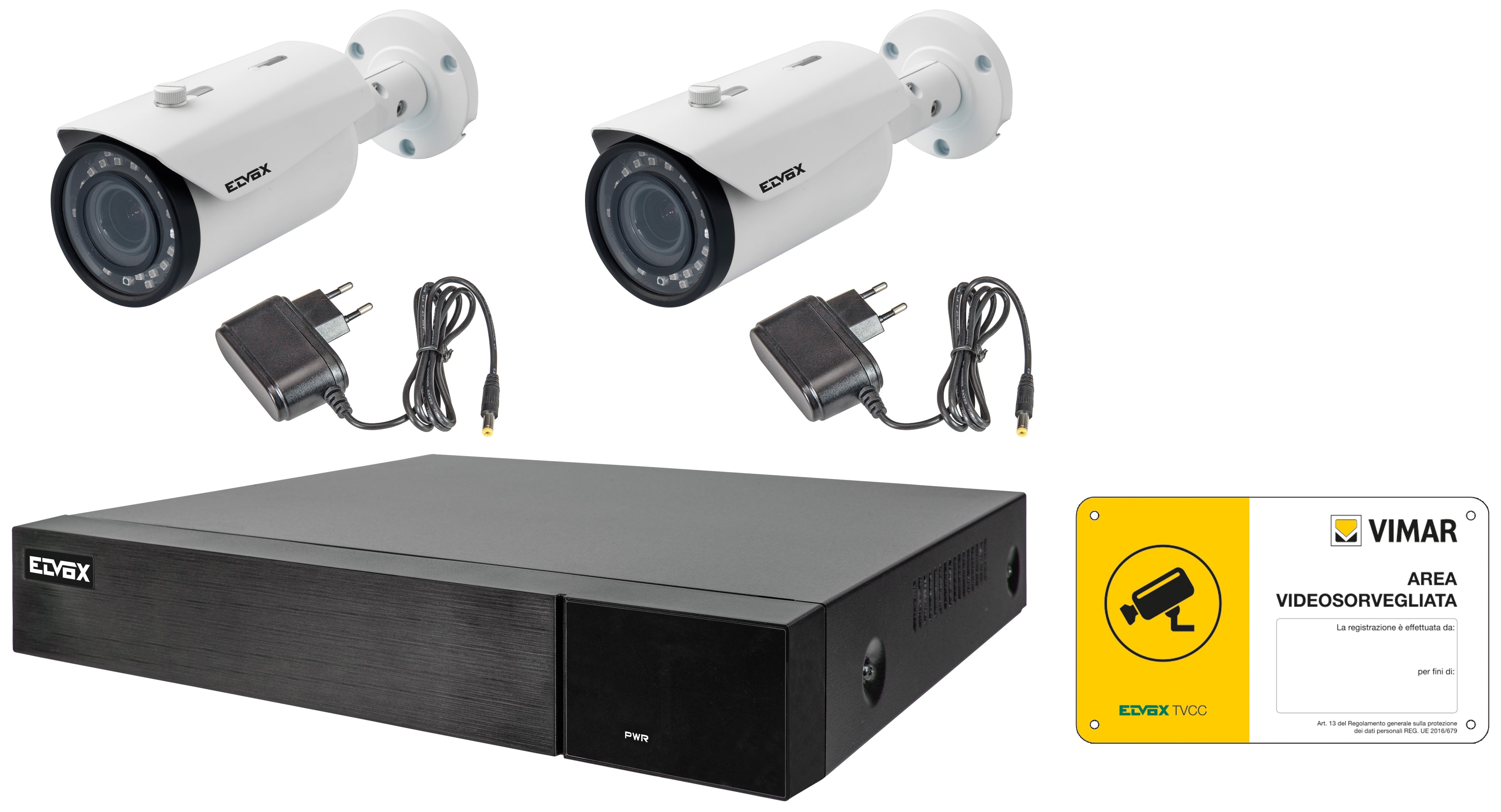 VIMAR SPA - VIW46558.2812E KIT AHD 8 CANALI 2 X TLC BULLET VF 5MPX