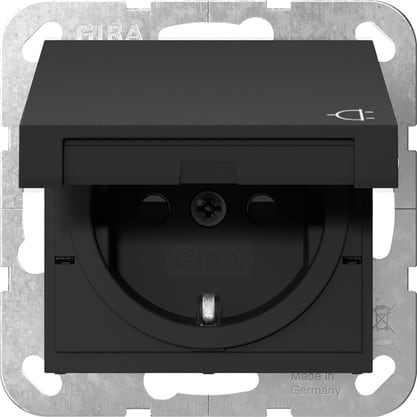 GIRA - GGI4754005 SCHUKO CC + SP MRV SYSTEM 55 NERO O