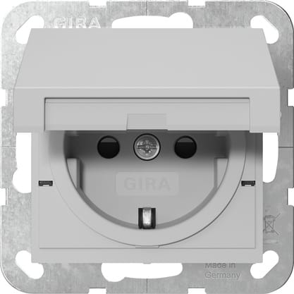 GIRA - GGI4754015 SCHUKO CC + SP MRV SYSTEM 55 GRIGIO O