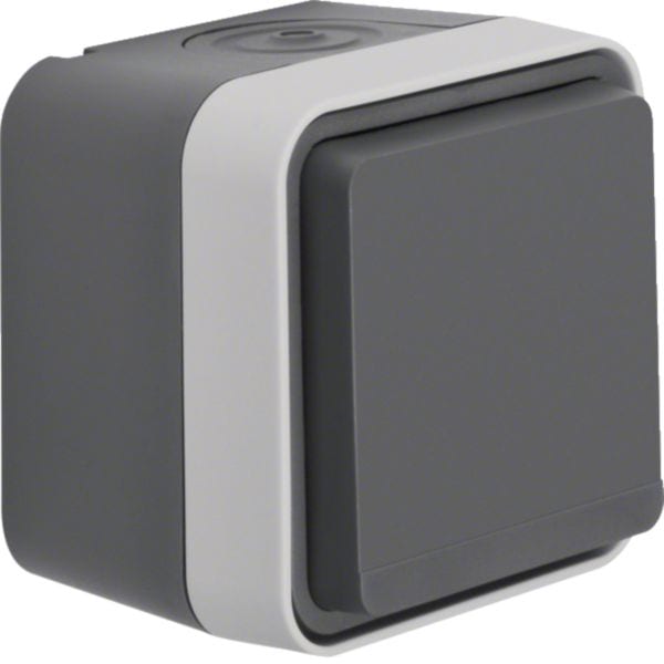 BERKER - BRK47633525 P.SCHUKO + COP.A PARETE W1 GRIGIO/GRIGIO