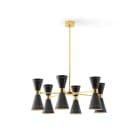 LINEA LIGHT-STILNOVO - SNV9568 MEGAFONO SOSP.6BR.12XE14 OTT/NERO