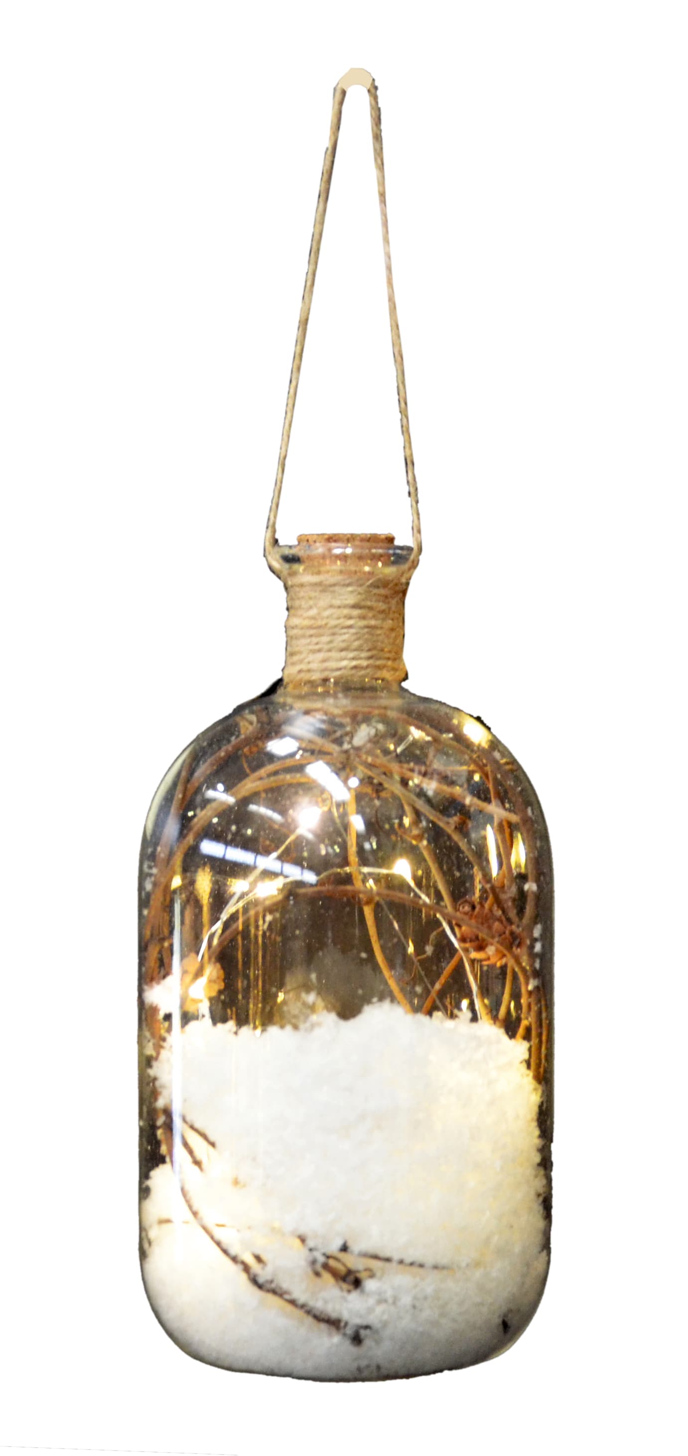 GIOCOPLAST NATALE SP - GCP48018052 BOTT DEC NEVE+PIGN 19CM 15GOC LED B.CAL