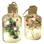 GIOCOPLAST NATALE SP - GCP48018256 BOTT VETRO DEC 13CM C/GOC LED B.CAL. A B