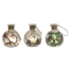 GIOCOPLAST NATALE SP - GCP48019147 BOTTIGLIETTA VETRO DECORATA 7 CM CON LED