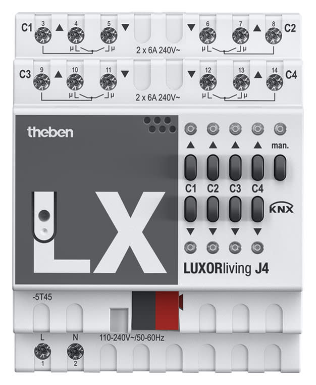 THEBEN SRL - THE4800450 LUXORLIVING J4 KNX ATTUATORE MOTORI 4CAN