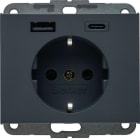 BERKER - BRK48147006 PRESA SCHUKO/USB AC 20W PD K.X ANTR.LACC