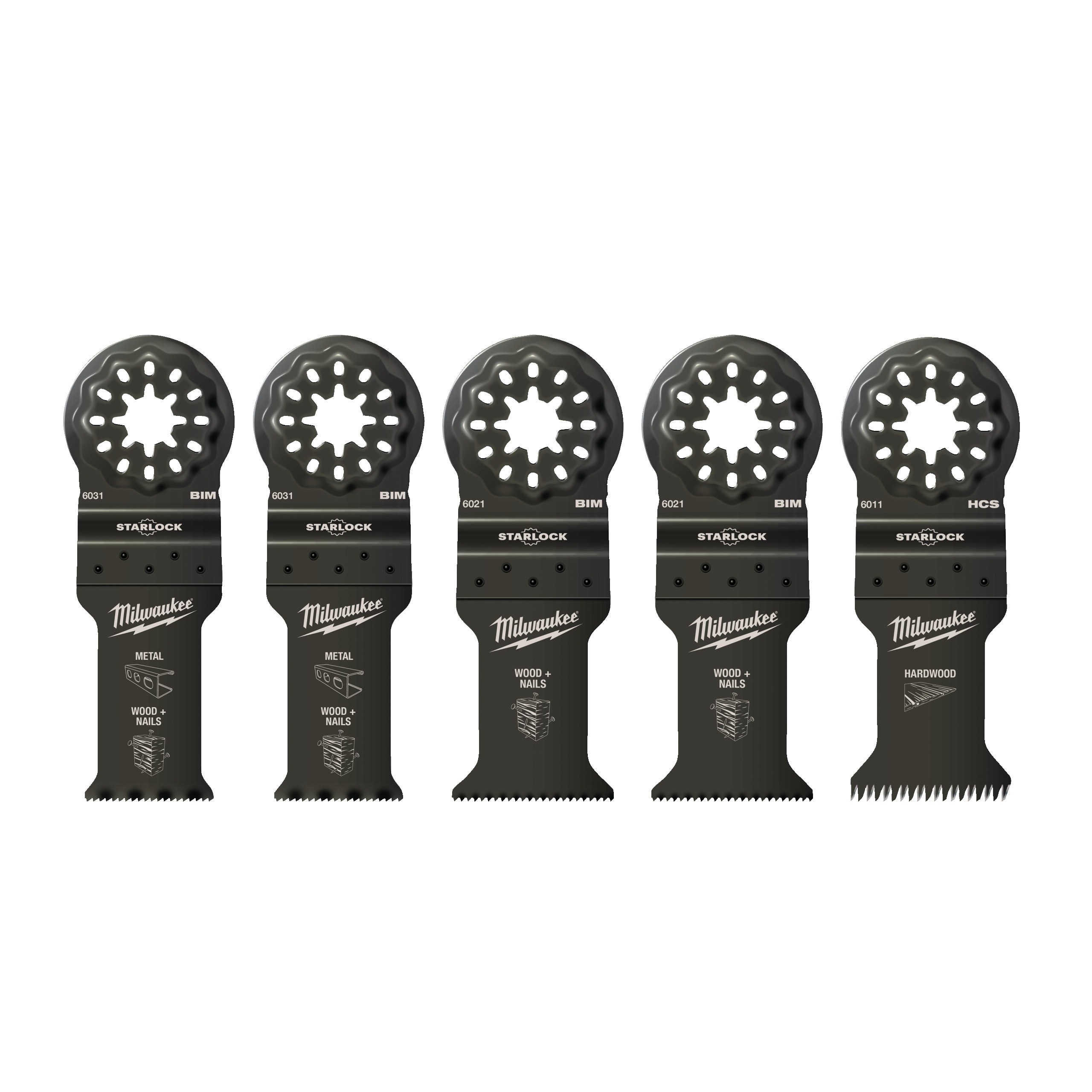 MILWAUKEE - AEG - COP48906115 SET LAME MULTIFUNZIONE 5 PZ L/M