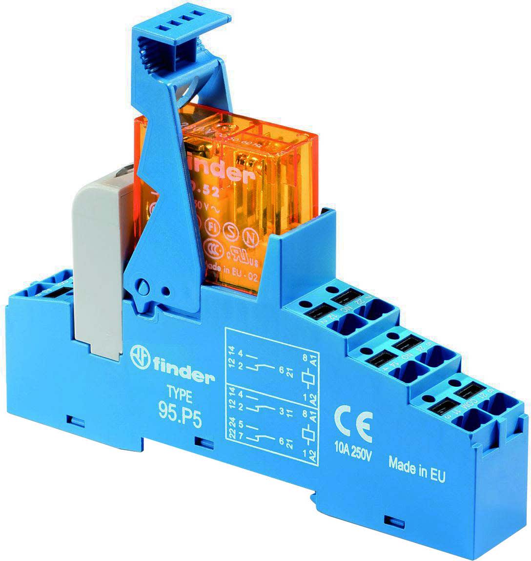 FINDER SPA - FIN48P582300060SPA INTERFACCIA MOD.A RELE 2 CONTATTI PUSH-