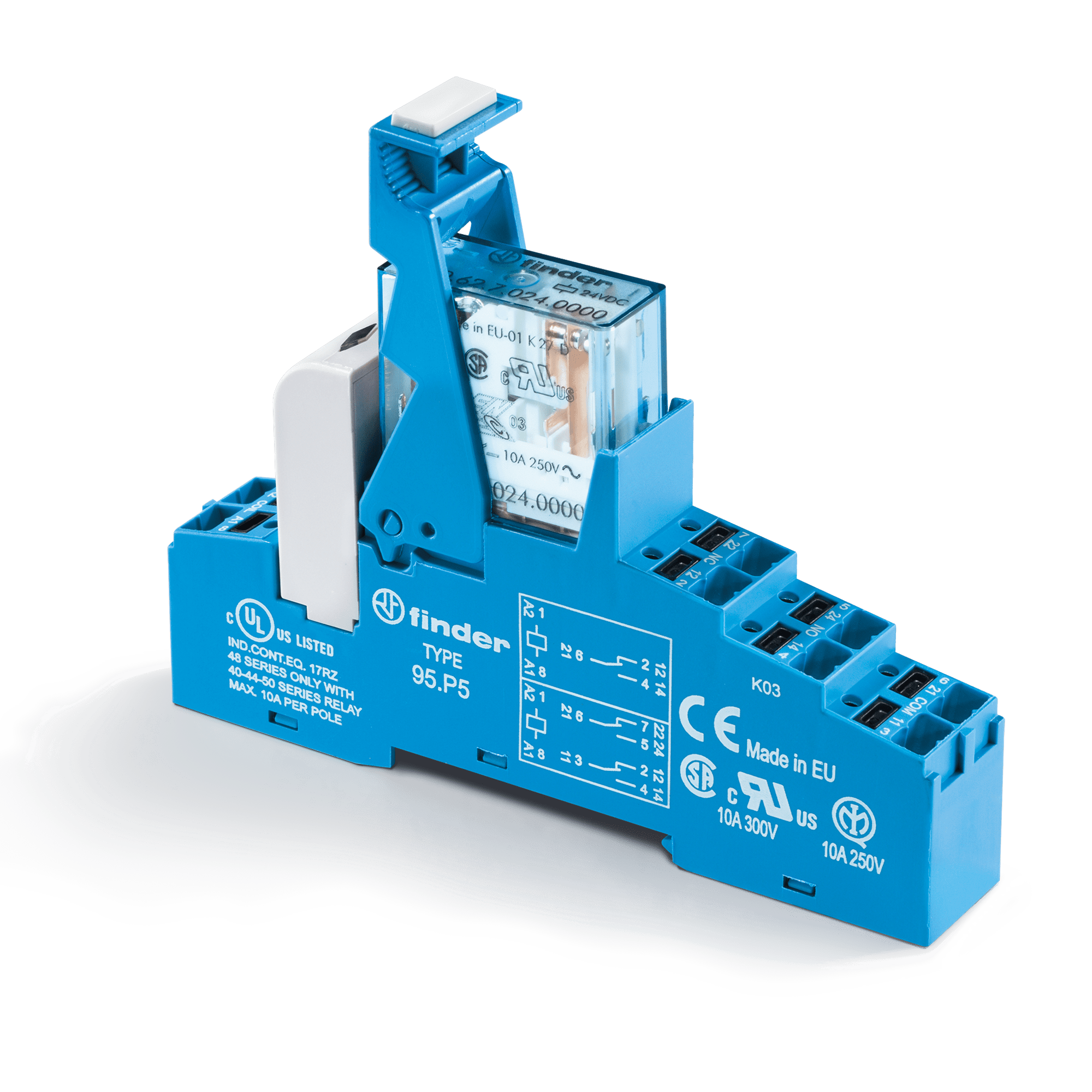 FINDER SPA - FIN48P870240050SPB INTERFACCIA MOD.A RELE 2 CONTATTI PUSH-