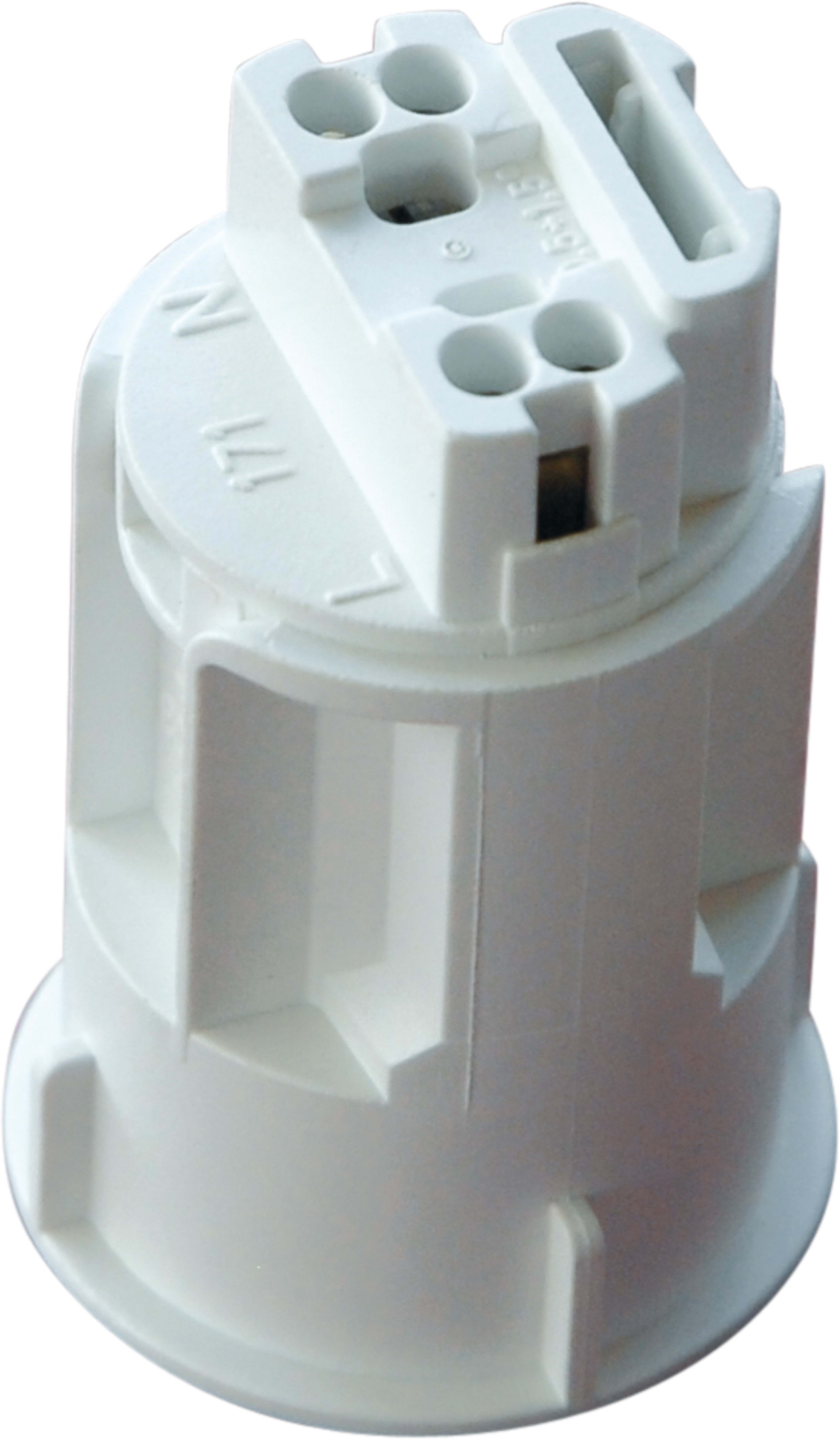 LE PROLUNGHE SAS - PRG490 PORTALAMPADE E14 BIANCO LINEA CANDELA