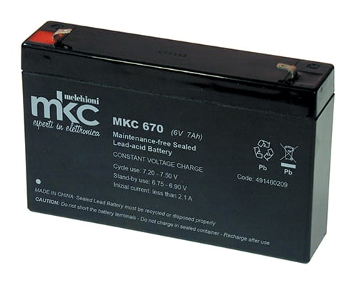 MELCHIONI SPA - MEM491460209 BATT PIOMBO RIC.6V 7AH TERM. 4.8MM MKC