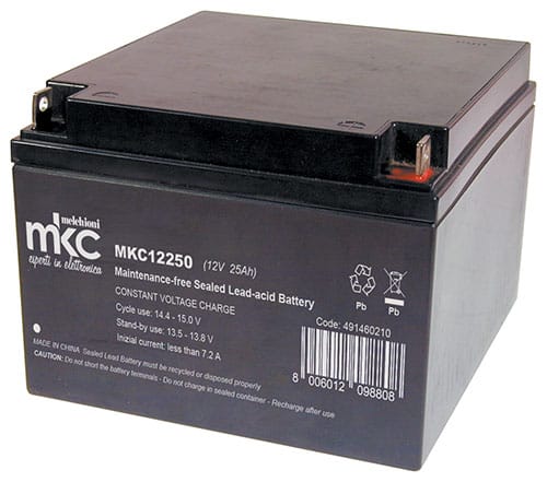 MELCHIONI SPA - MEM491460210 BATT PIOMBO RIC.12V 25AH TERMINALE T3 MK