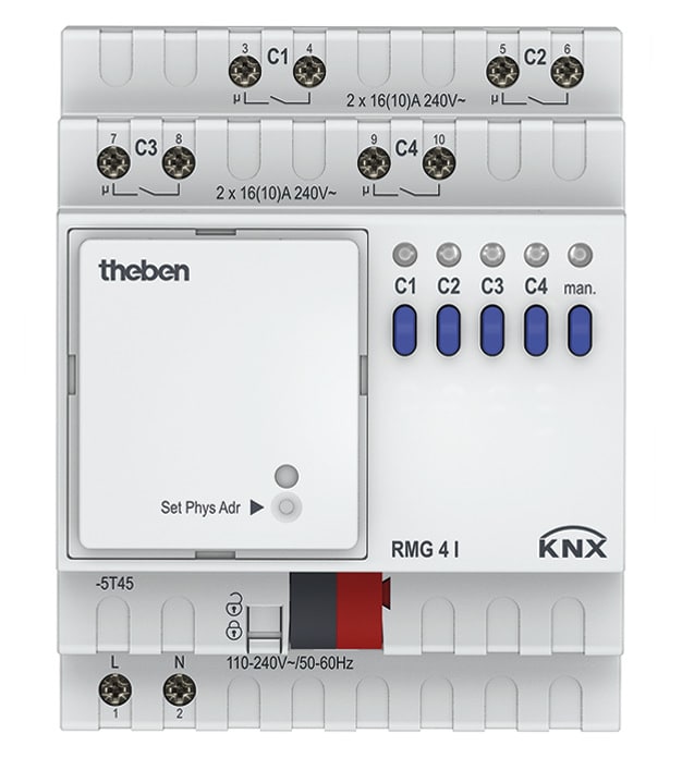 THEBEN SRL - THE4930210 RMG 4I KNX ATTUATORE 4CAN 16A BASE MIS C