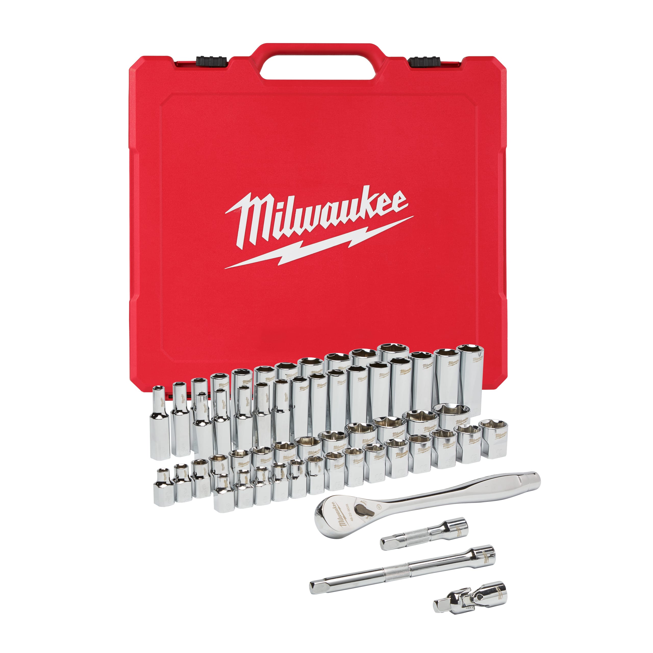 MILWAUKEE - AEG - COP4932464946 SET 56PZ CRICC  3/8 - METRIC / IMPERIAL