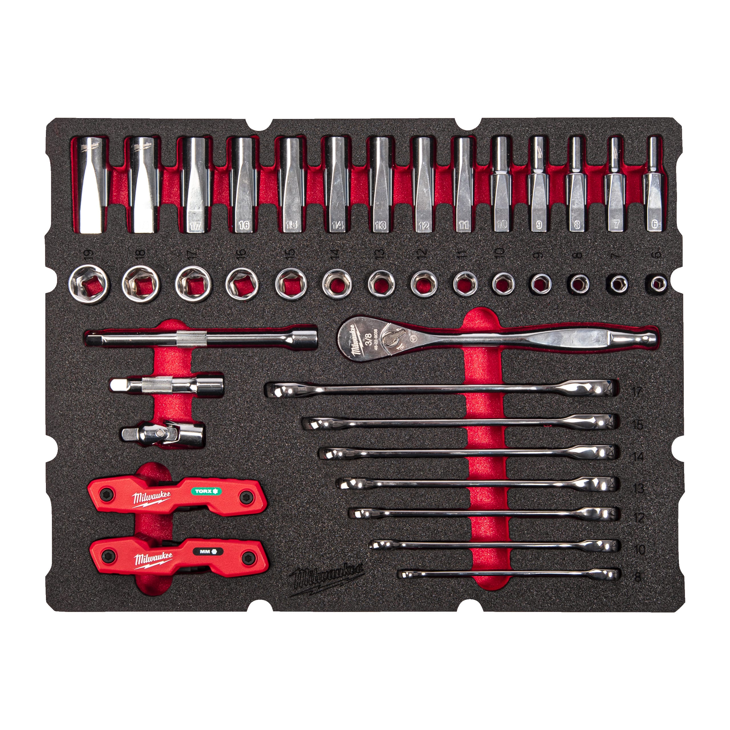MILWAUKEE - AEG - COP4932493640 SET CRIC E BUSSOLE 38 TERMOF PACKOUT
