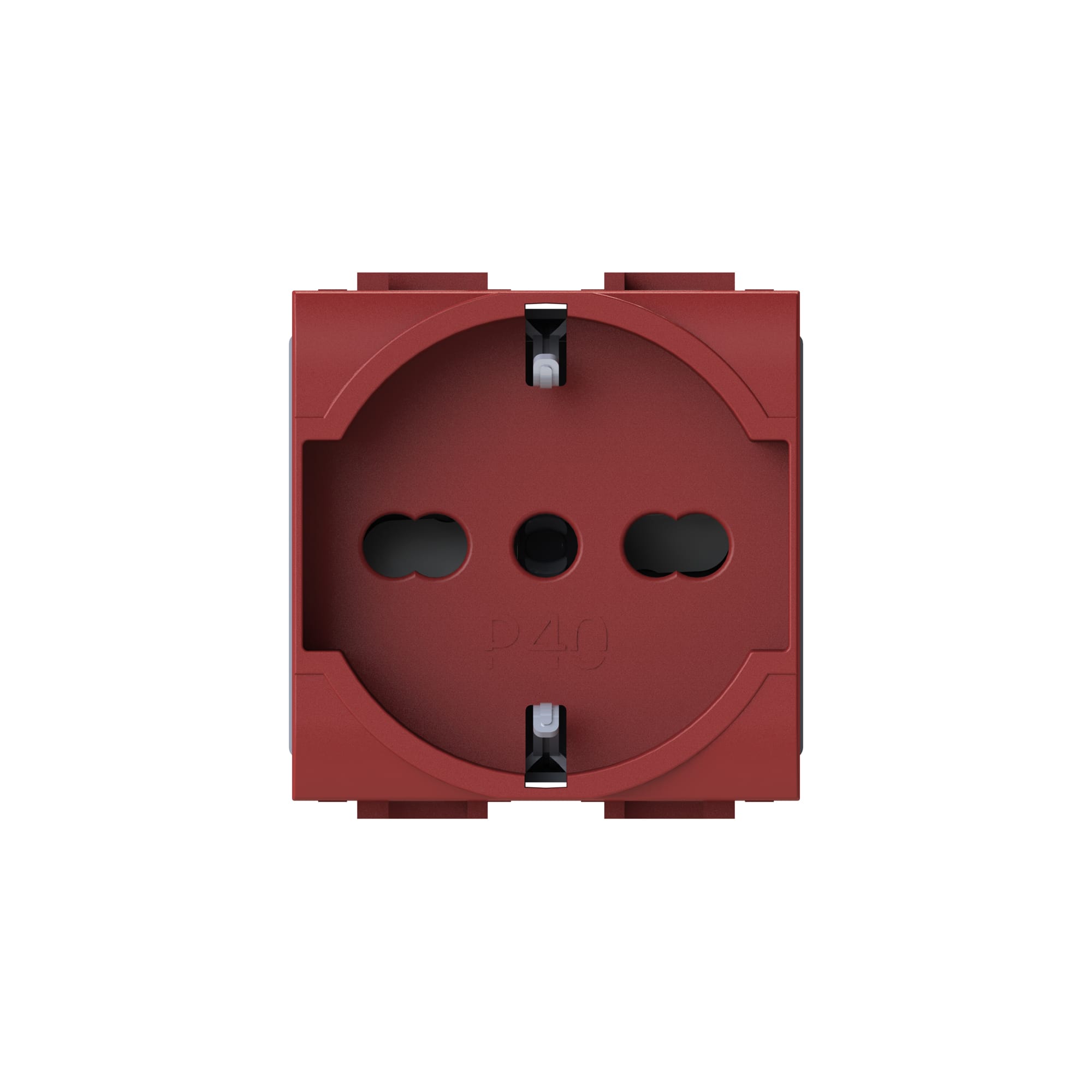 4 BOX SRL - 4BX4B.LR.P40 P40 Presa 2p+T BT Livinglight Rossa