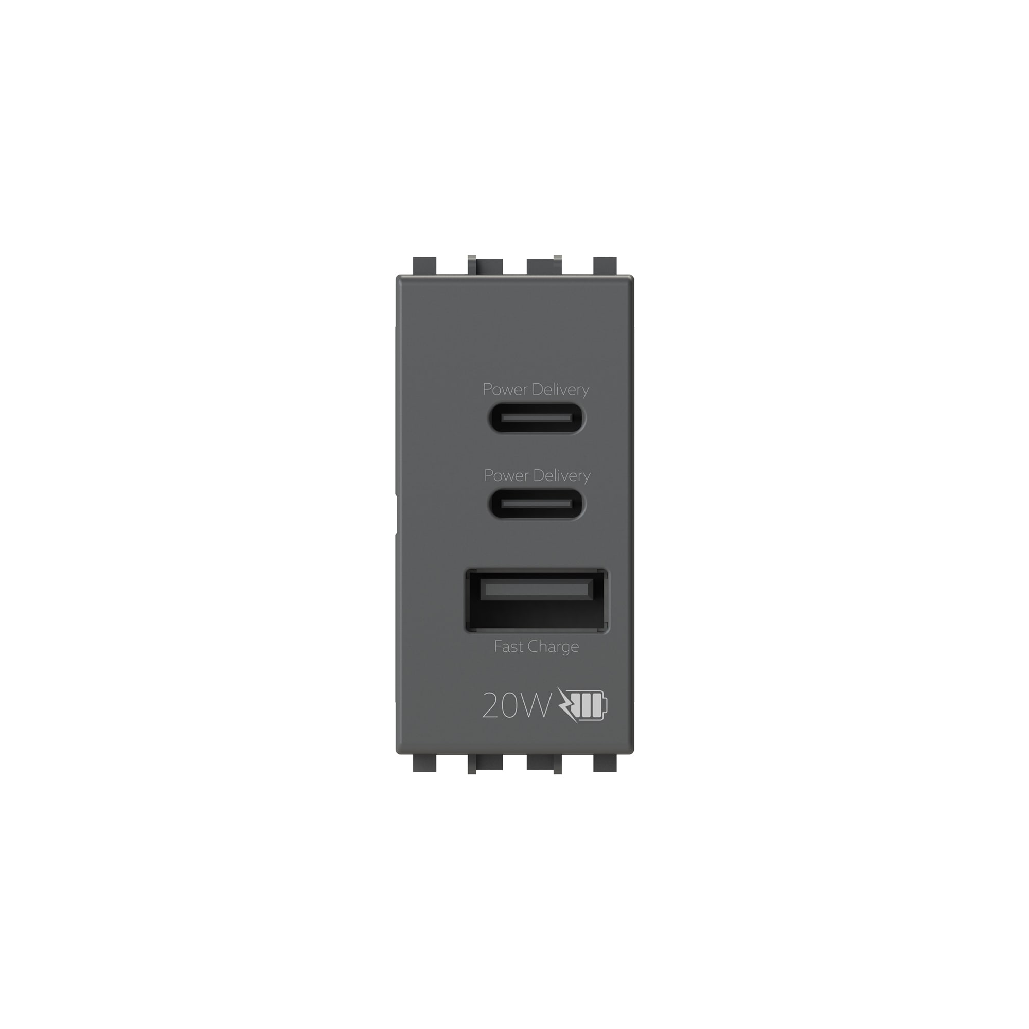 4 BOX SRL - 4BX4BUSB20WCCA.V19 USB CCA PD 20W VIMAR ARKE GRIGIO