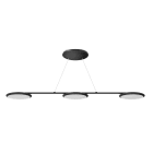 LINEA LIGHT (ILED) - ILD9246 VIVALDI SOSP.3LUCI 18W NERO RAG