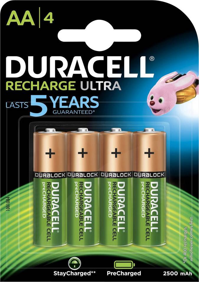 ELCART DISTRIBUTION - ERTVLE2400HR06/4 DURACELL PRECHARGED HR6 2400 MAH/4