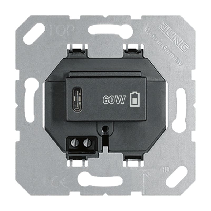 EURO UNITECH ELEKT - UEKUSBPD60CSW CARICABATTERIE USB, 1 CONN. USB C