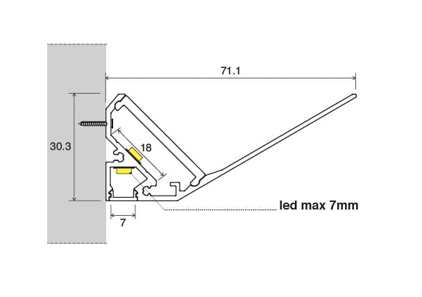 SICOM - SOL5003970 SICOM WALL WASHER71 SOLO PROFILO