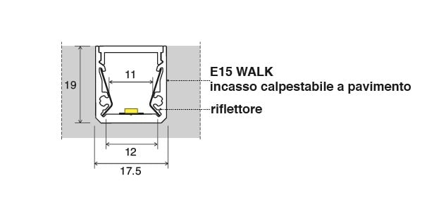 SICOM - SOL5004960 SICOM E15 WALK+COVER TRASP.