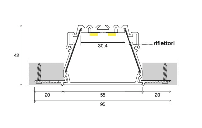 SICOM - SOL5006343 SICOM L55 PLASTERBOARD+COVER BIANCA