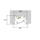 SICOM - SOL5010030 SICOM I11 ASIMMETRICO + COVER PMMA BIANC