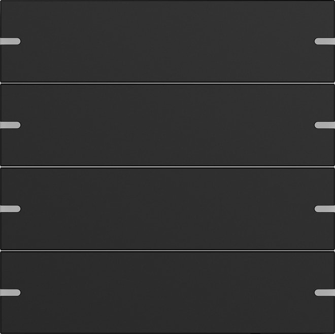 GIRA - GIR5024905 Wippenset 4f Tastsens.4 TS4 Schwarz m(la