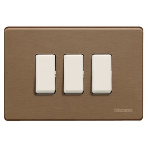 BTICINO - BTI503/3/BR MAGIC - PLACCA 3P BRONZO