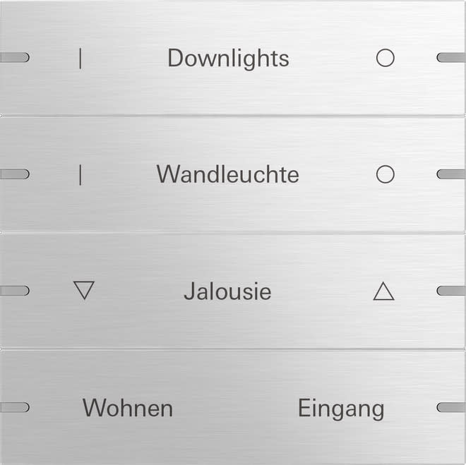 GIRA - GIR503417 Wippenset 4f indiv. Tastsens.4 TS4 Alumi