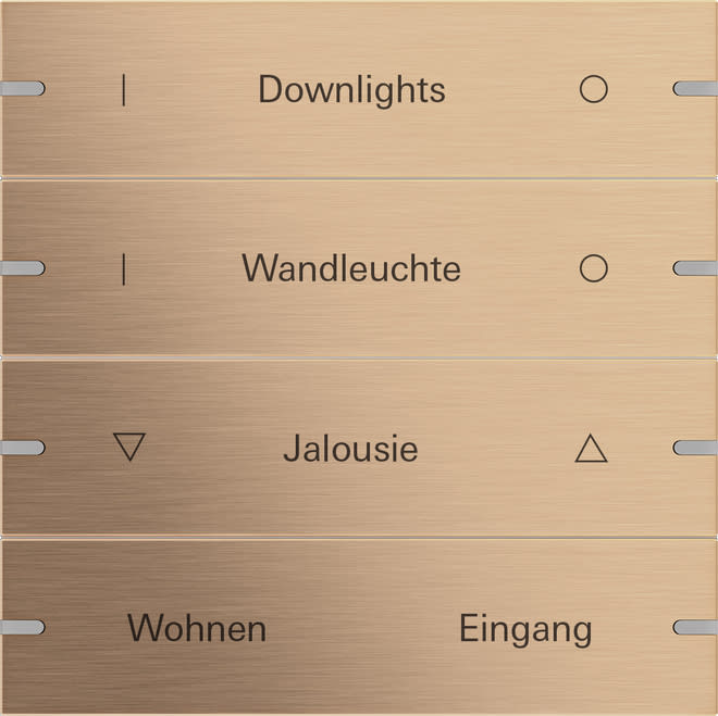 GIRA - GIR503438 Wippenset 4f indiv. Tastsens.4 TS4 Bronz